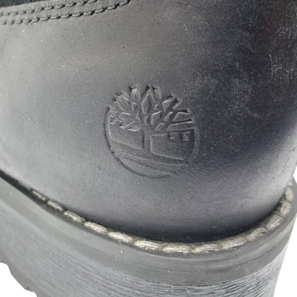 Timberland Bethel Biker Winter Boots Black Suede Zip Size 6.5 37.5 Chunky Lug - Picture 8 of 9
